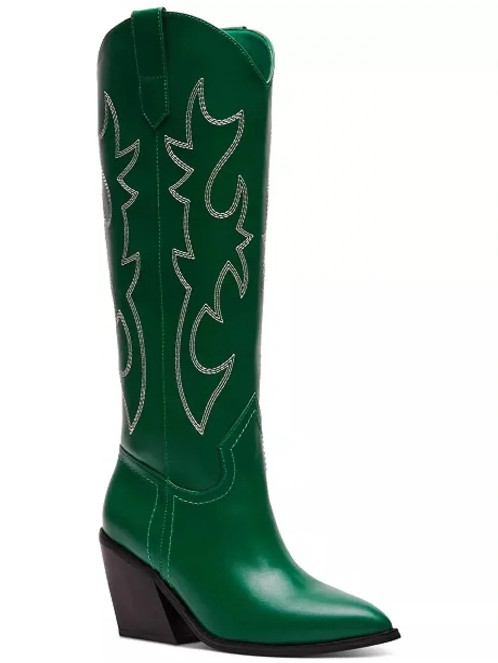 Madden Girl Arizona Knee High Cowboy Boots in Emerald Green, Size 5, NEW - Picture 8 of 8